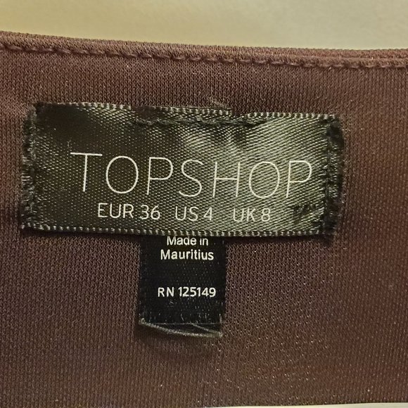 NEW - TOPSHOP Asymmetric Eggplant Crepe Drape Dress - 4 - Picture 9 of 9